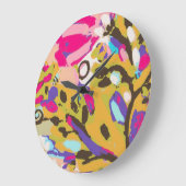 Roze Boho Floral I Grote Klok (Hoek)