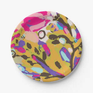 Roze Boho Floral I Papieren Bordje