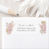 Roze Boho Floral Return Address Label (Insitu)