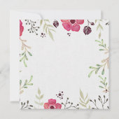 Roze Boho Floral Save the Date (Achterkant)