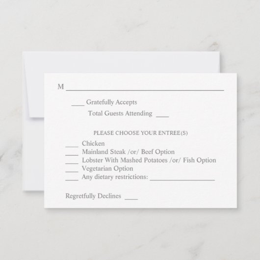 Roze Boho Floral w Meal RSVP (Achterkant)