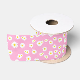 Roze Boho Lente Madeliefjes Patroon Lint