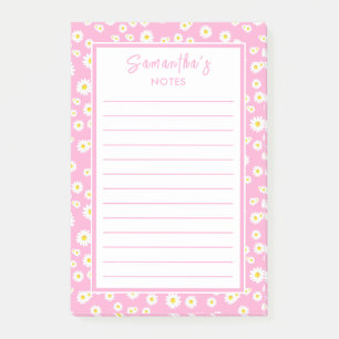 Roze Boho Lente Madeliefjes Post-it® Notes
