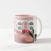 Roze Boho plant Fotocollage Mok (Voorkant rechts)