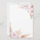 Roze Boho pompoen Baby shower Kaart (Achterkant)