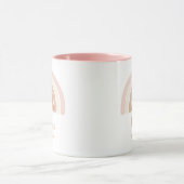 Roze Boho Rainbow Mimi Vastgestelde Moederdag Mok (Midden)