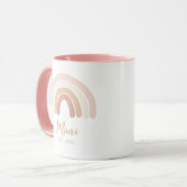 Roze Boho Rainbow Mimi Vastgestelde Moederdag Mok (Voorkant links)