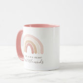 Roze Boho Rainbow Teacher Appreciation Mok (Voorkant links)