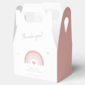 Roze Boho Regenboog Schattige 1e Verjaardagsfeest Bedankdoosjes (Geopend)