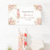 Roze Boho Roos Soiree Vrijgezellenfeest Grote Bann Spandoek (Insitu)