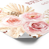 Roze Boho Roos Soiree Welkomstbord Poster (Hoek)