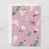 Roze Boho Safari Baby shower Kaart (Achterkant)