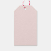 Roze Boho Teddybeer Babyshower Bedankt Cadeaulabel (Achterkant)
