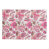 Roze Boho Vintage Bloemendruk Kussensloop (Achterkant)