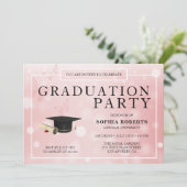 Roze Bokeh Achtergrond Kaart (Staand voorkant)