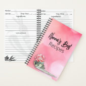 Roze Bokeh Floral Notitieboek met gepersonaliseerd (Binnen)