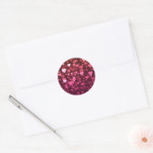 Roze Bokeh Hearts Digital Background Wallpaper Ronde Sticker (Envelop)