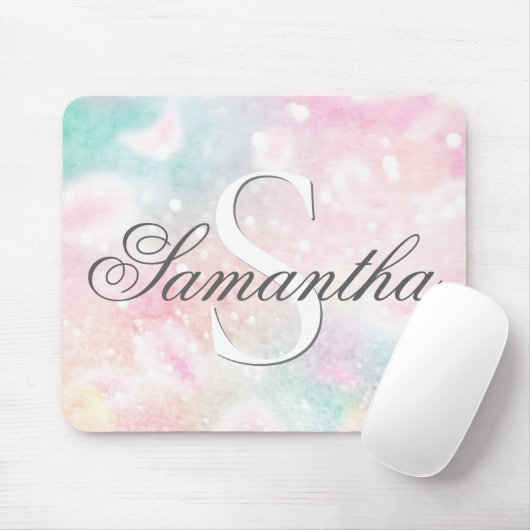Roze Bokeh Pattern Muismat (Met muis)