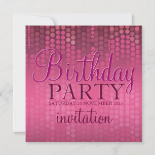 Roze Bokeh Sparkle Birthday Uitnodiging