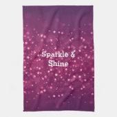 Roze Bokeh Stars Theedoek (Verticaal)