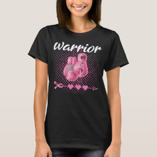 roze bokshandschoenen voor borstkanker Warrior T-shirt
