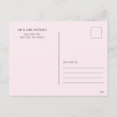 Roze bomen Hand getrokken Doodle Whimsy Kerstmis Feestdagenkaart (Achterkant)