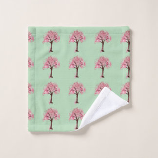 Roze Bomen Patroon Flesopener Bad Handdoek