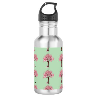 Roze Bomen Patroon Waterfles