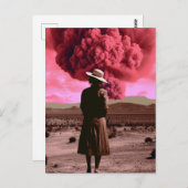 Roze bommelding  dystopie briefkaart (Voorkant / Achterkant)