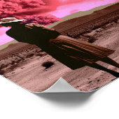 Roze bommelding dystopie poster (Hoek)