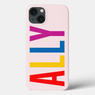 Roze Bondgenoot van de LGBTG Community Diversity E iPhone 13 Hoesje