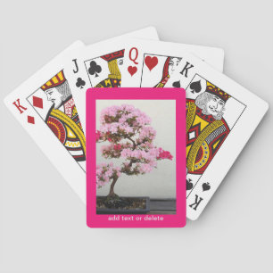 Roze Bonsai-boom Pokerkaarten