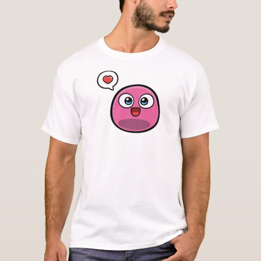 Roze Boo-Mannen T-Shirt (Voorkant)