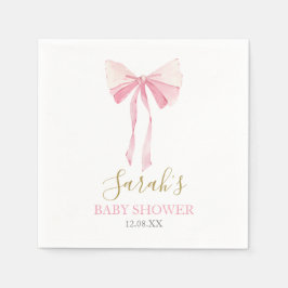 roze boog Baby shower meisje Servet