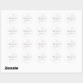 Roze boog baby shower sticker (Vel)