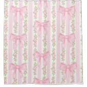 Roze boog douchegordijn, coquette badkamer decor douchegordijn (Voorkant)