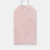 Roze boog eerste verjaardag Dank u Cadeaulabel (Achterkant)