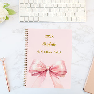 Roze boog elegant notitieboek