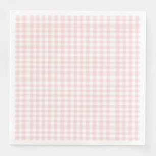 Roze boog en gingham preppy baby shower servet