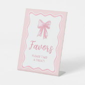 Roze boog gunst reclamebord met voetstuk (Voorkant)