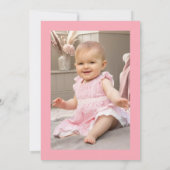 Roze Boog Meisjes Willen Allemaal Maar EEN zijn 1e Kaart (Achterkant)