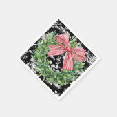 Roze Boog Monogram Preppy servet (Hoek)