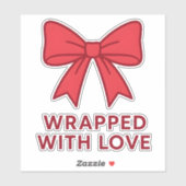 Roze boog omwikkeld met liefde Coquette esthetiek Sticker (Vel)