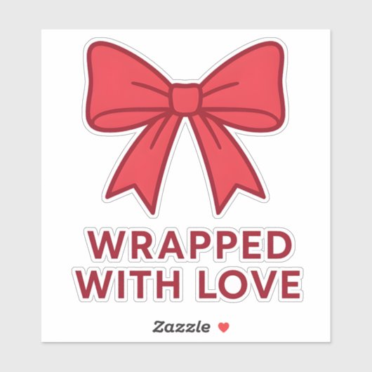 Roze boog omwikkeld met liefde Coquette esthetiek Sticker (Vel)