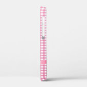 roze boog op gingham Hoesje-Mate iPhone case (Achterkant / Links)