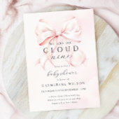 Roze boog op wolk negen Baby shower Kaart