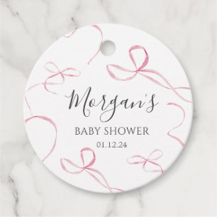Roze boog Papieren Borden, boog thema decoraties Bedankjes Labels
