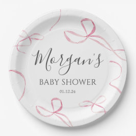 Roze boog Papieren Borden, boog thema decoraties Bordje