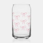 Roze boog patroon blikvorm glas (Achterkant)