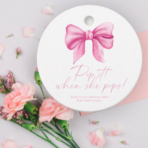 Roze boog - Pop het als ze poppen Bedankjes Labels